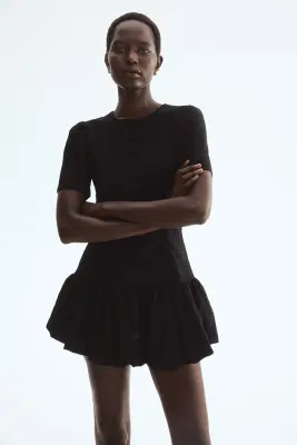 Bubble-hem dress - Noir — photo 2