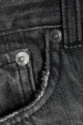 Jean droit ajusté taille basse Comet - Imperial Black - Noir — photo 5