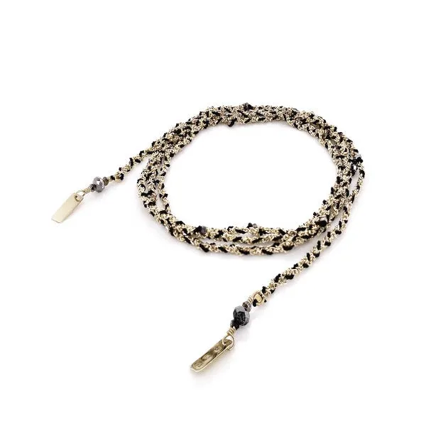 Bracelet ou collier cravate gold black MLS 182 - Marie Laure Chamorel