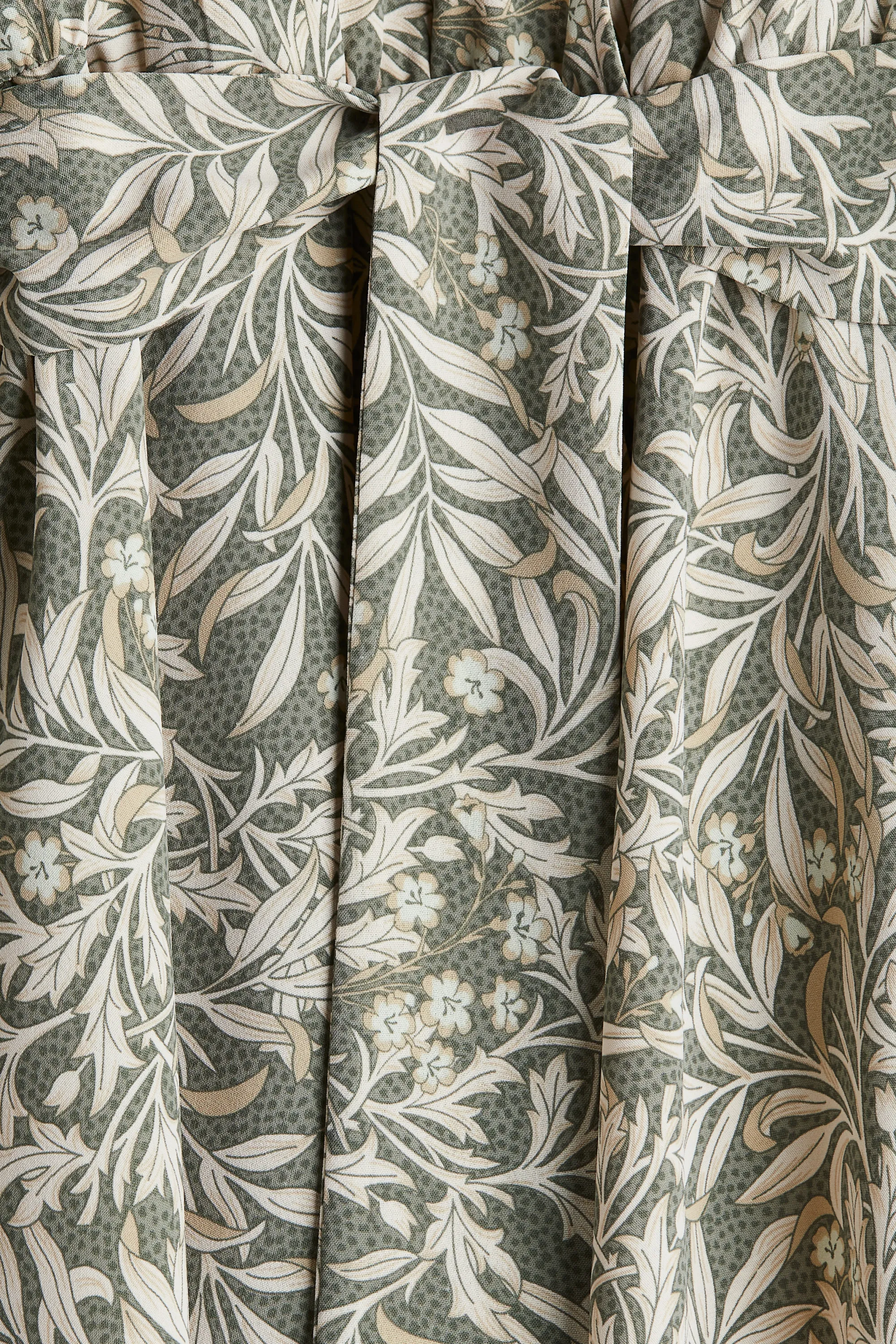 Robe avec ceinture à nouer - Vert kaki clair/motif