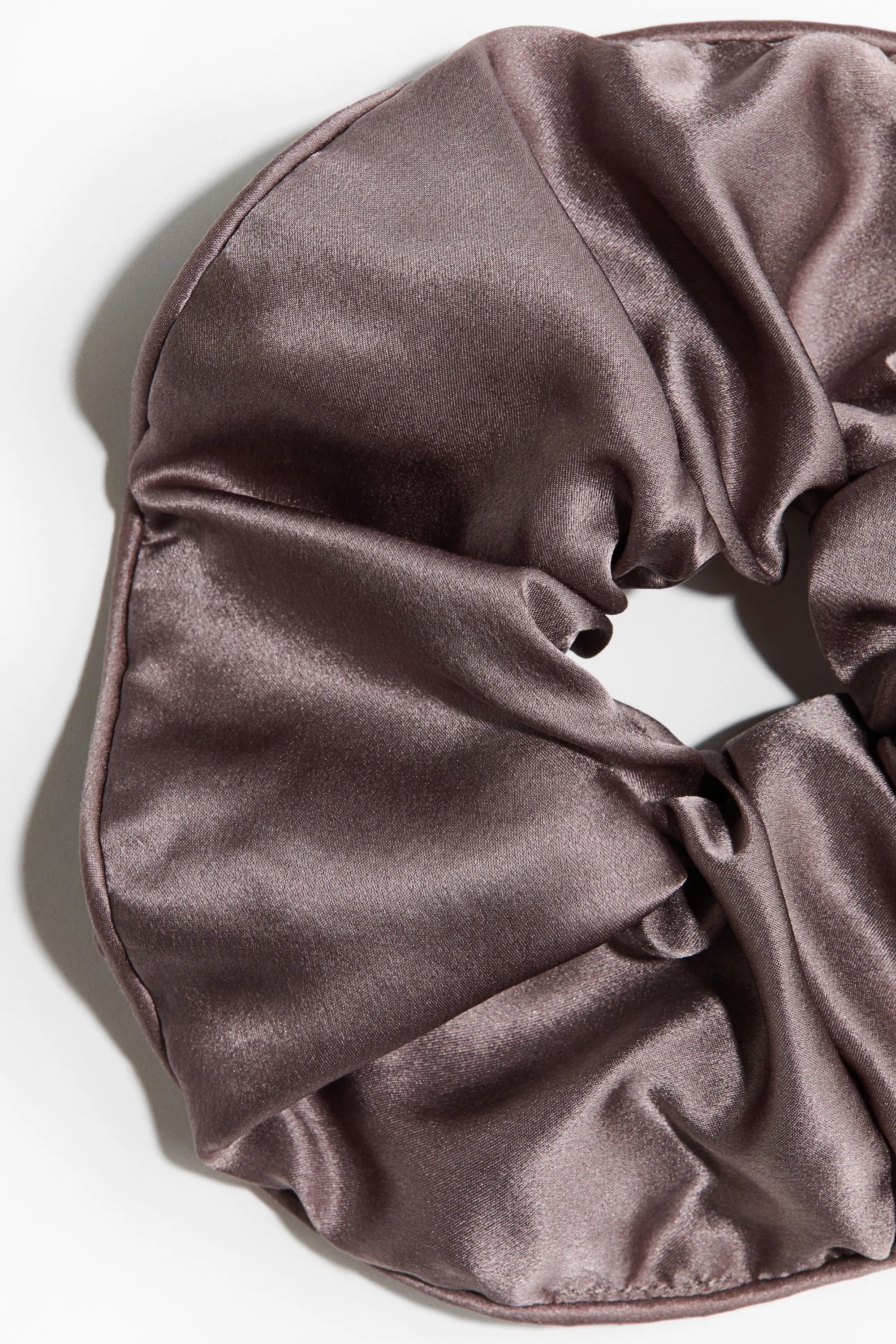 Chouchou en soie - Marron ancien foncé
