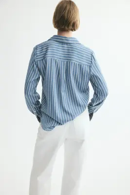 Chemise - Bleu clair/rayures tennis — photo 2