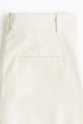 Pantalon bootcut en velours côtelé - Crème — photo 4