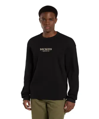 DICKIES WAFFLE TEE SHIRT ML Noir — photo 2