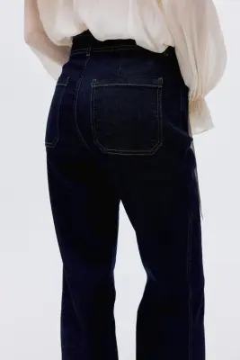 Flared High Jeans - Bleu denim foncé — photo 3