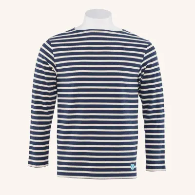 Marinière Indigo Mélangé / Écru, mixte — photo 1