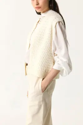 Gilet sans manches Aster Creme — photo 1