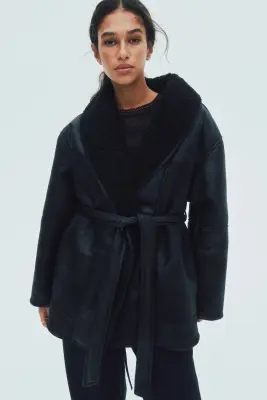 Manteau double face - Noir — photo 3