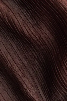 Pantalon froissé à volant - Marron foncé — photo 4