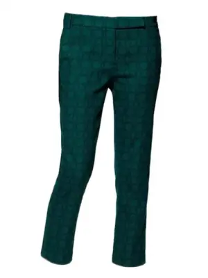 Pantalon cropped Asher Skinny Beatles vert émeraude Px boutique 300€ Taille 38 — photo 1