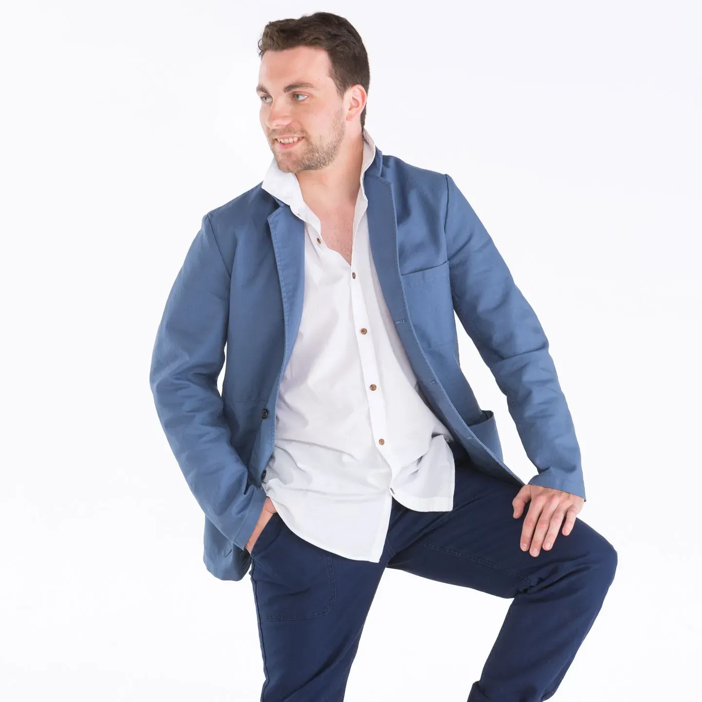 Veston workwear en croisé en coton bio 1G/24 - Postman