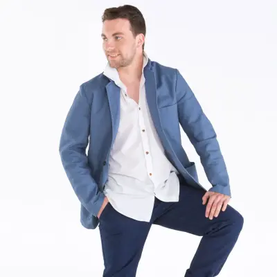 Veston workwear en croisé en coton bio 1G/24 - Postman — photo 1