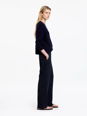 Pantalon droit - Bleu marine — photo 1