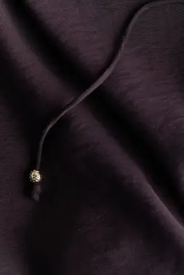 Robe tunique à volants ruchés - Violet foncé — photo 4