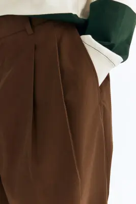 Pantalon chic Loose Fit - Marron — photo 1