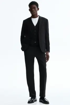 Gilet de costume Slim Fit - Noir — photo 2