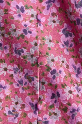 Blouse courte en coton - Rose foncé/fleuri — photo 5