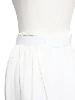 Jupe midi taille haute en soie drapée blanche Prix boutique 900€ Taille 36 — photo 4