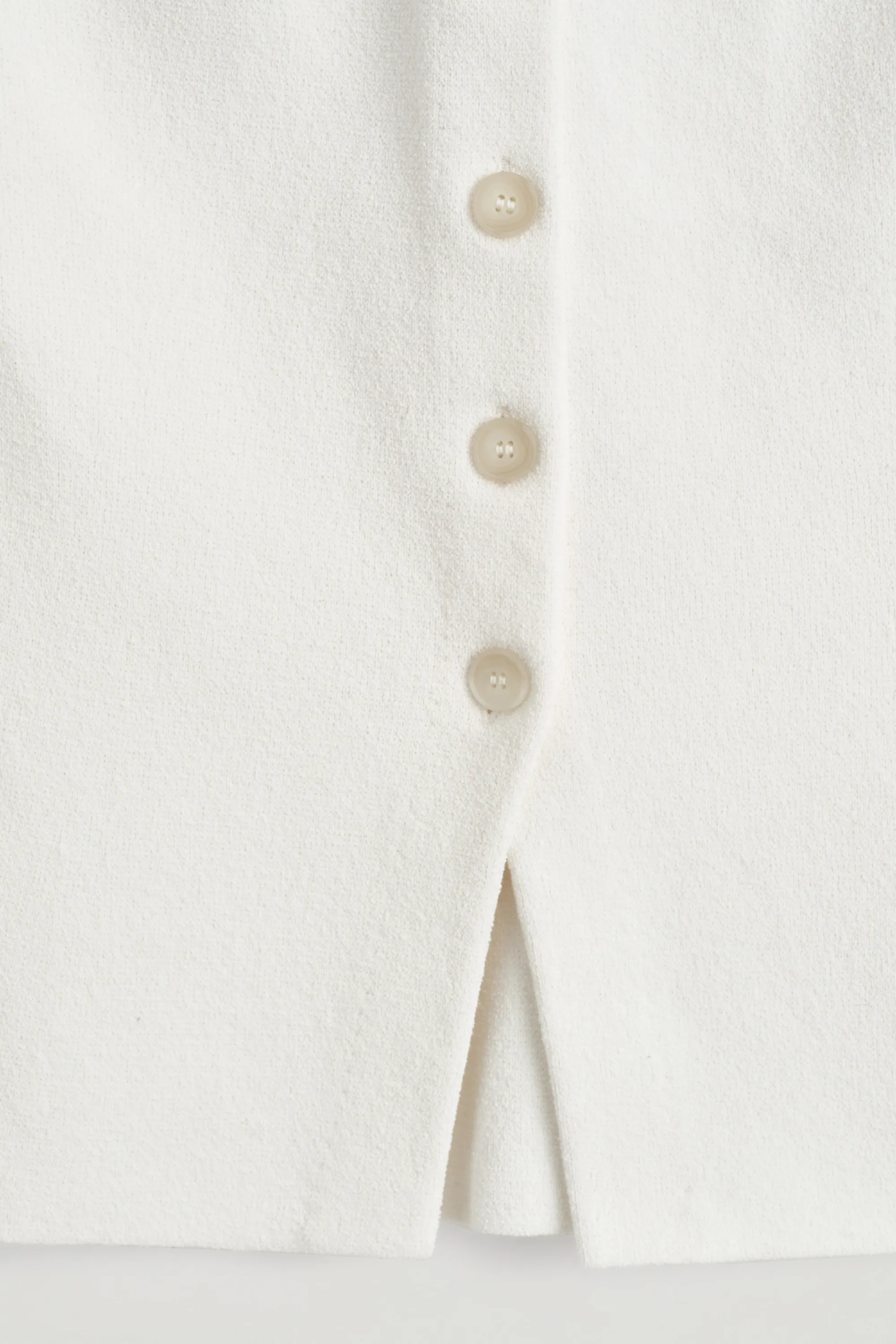GILET EN CRÊPE DE COTON MÉLANGÉ - BLANC