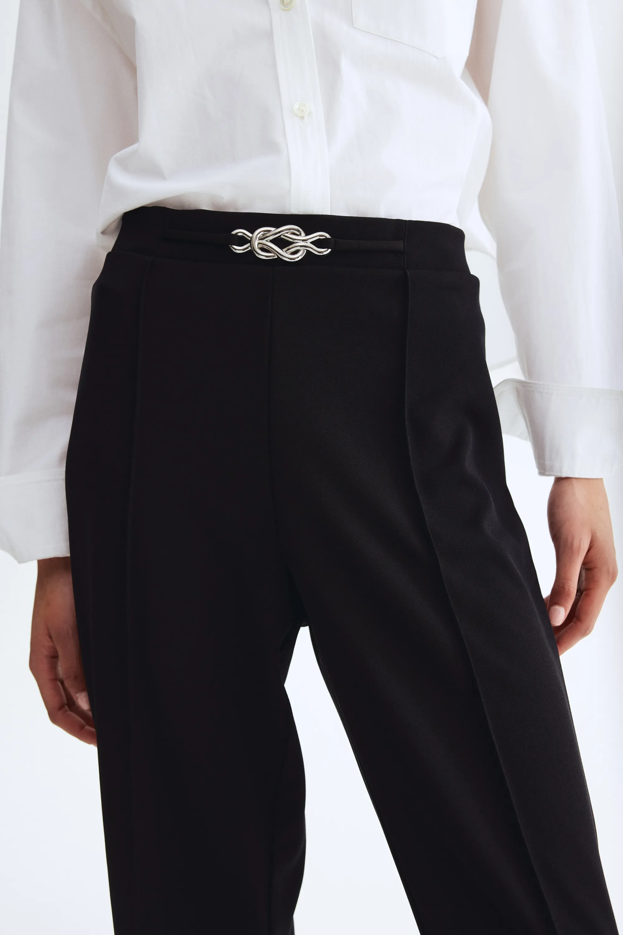 Pantalon bootcut en jersey romanite - Noir