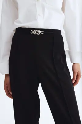 Pantalon bootcut en jersey romanite - Noir — photo 1