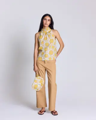 Top Leonora imprimé Liberty tournesols jaune — photo 2