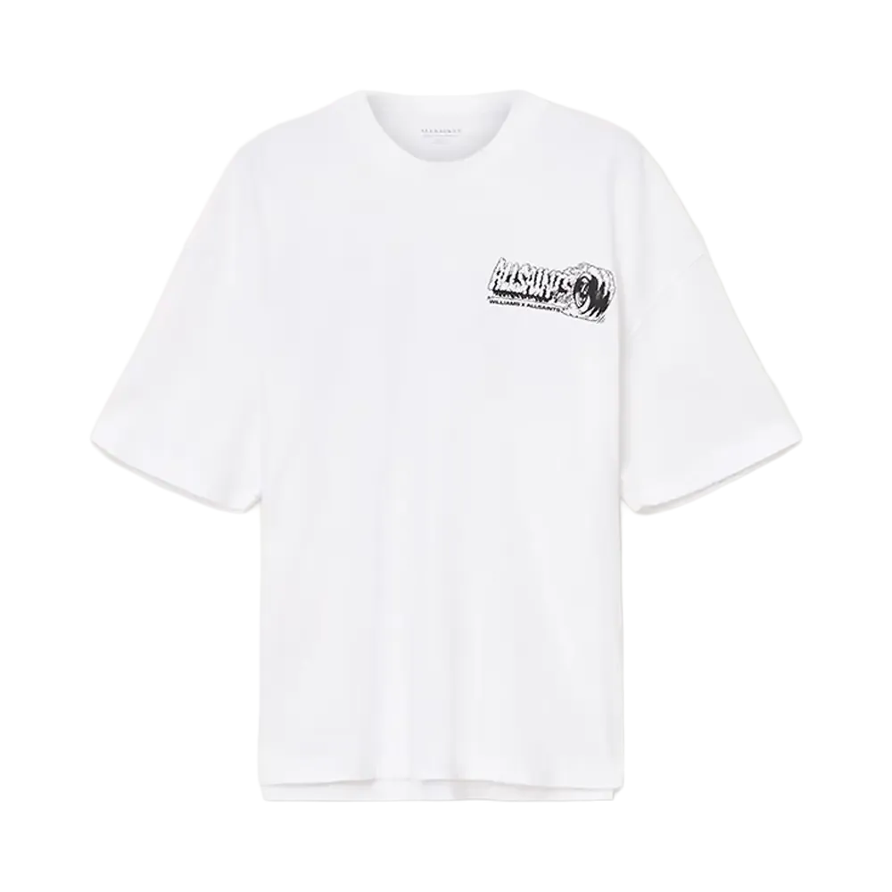 Williams X AllSaints Burnout Crew Neck T-Shirt Ashen White