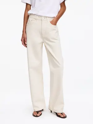 Jean ample CORAL - Blanc cassé — photo 4