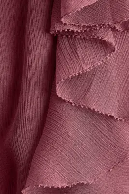 Robe volantée en mousseline - Rose ancien foncé — photo 4