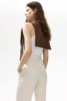Pantalon chic avec jambes bootcut - Beige clair — photo 2