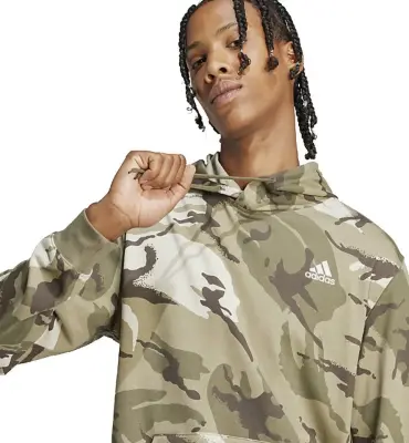 ADIDAS SWEAT CAPUCHE  CAMO Kaki — photo 5