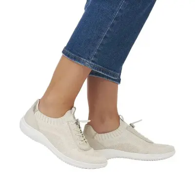 Baskets Remonte D1E04-60 Beige - Textile Lacets Élastiques Grande Pointure Femme — photo 5