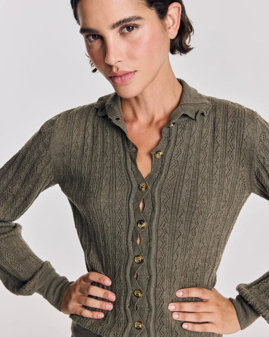 Cardigan Odile kaki