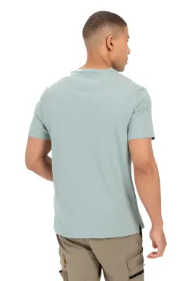 CAMEL ACTIVE TEE SHIRT BOUTON Vert amande — photo 4
