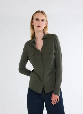 Chemise en coton et cachemire