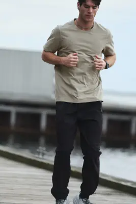 T-shirt de running DryMove™ - Beige foncé — photo 3