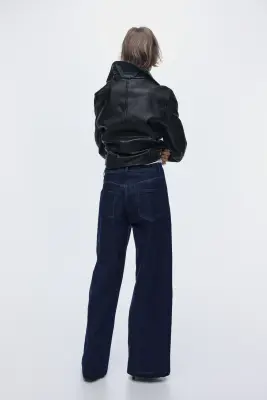 Wide High Jeans - Bleu denim foncé — photo 2