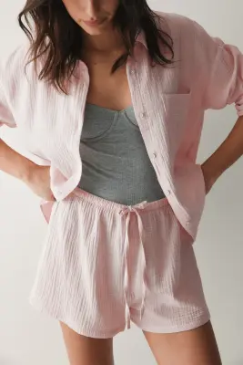 Chemise et short de pyjama - Rose clair — photo 1
