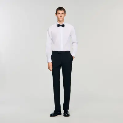 Pantalon de costume détails satinés