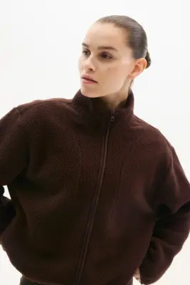 Veste de sport en tissu Teddy bear - Marron chaud — photo 1