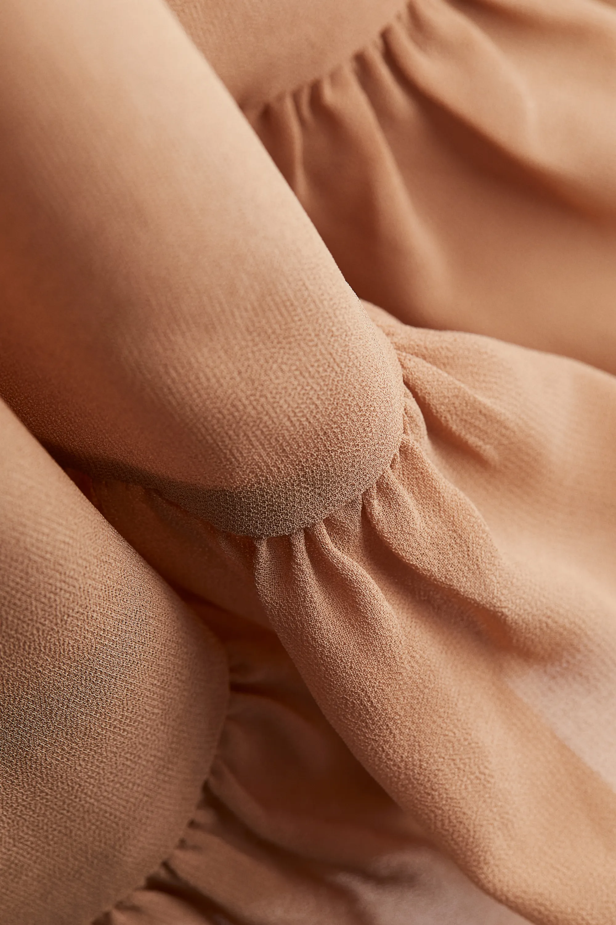 Robe bandeau volumineuse - Beige foncé