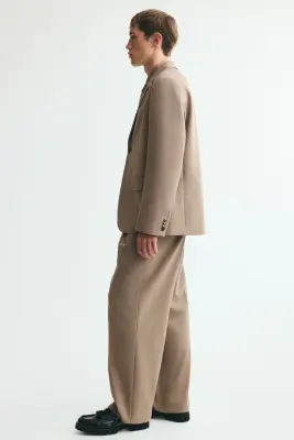 Pantalon de costume Loose Fit - Beige — photo 4