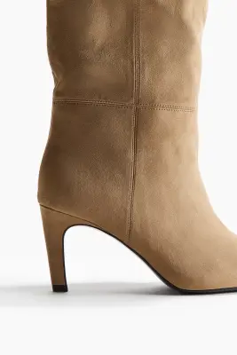 Bottes de hauteur genou - Beige — photo 5