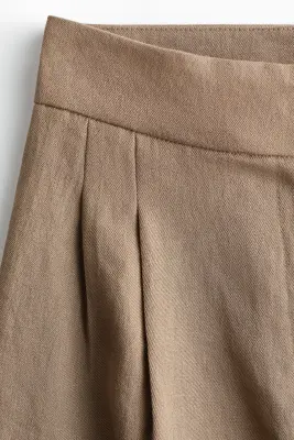 Pantalon en twill avec jambes ballon - Beige foncé — photo 5