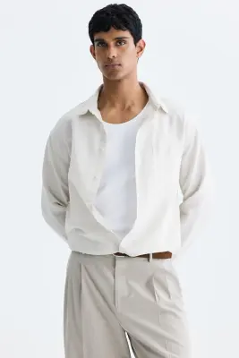 Débardeur côtelé Slim Fit - Blanc — photo 1