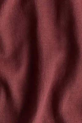 Robe chemise en lin mélangé - Rouge rouille — photo 4