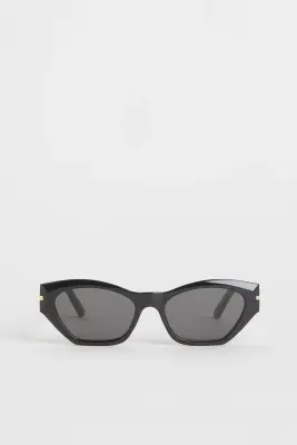 Lunettes de soleil cat-eye - Noir — photo 3