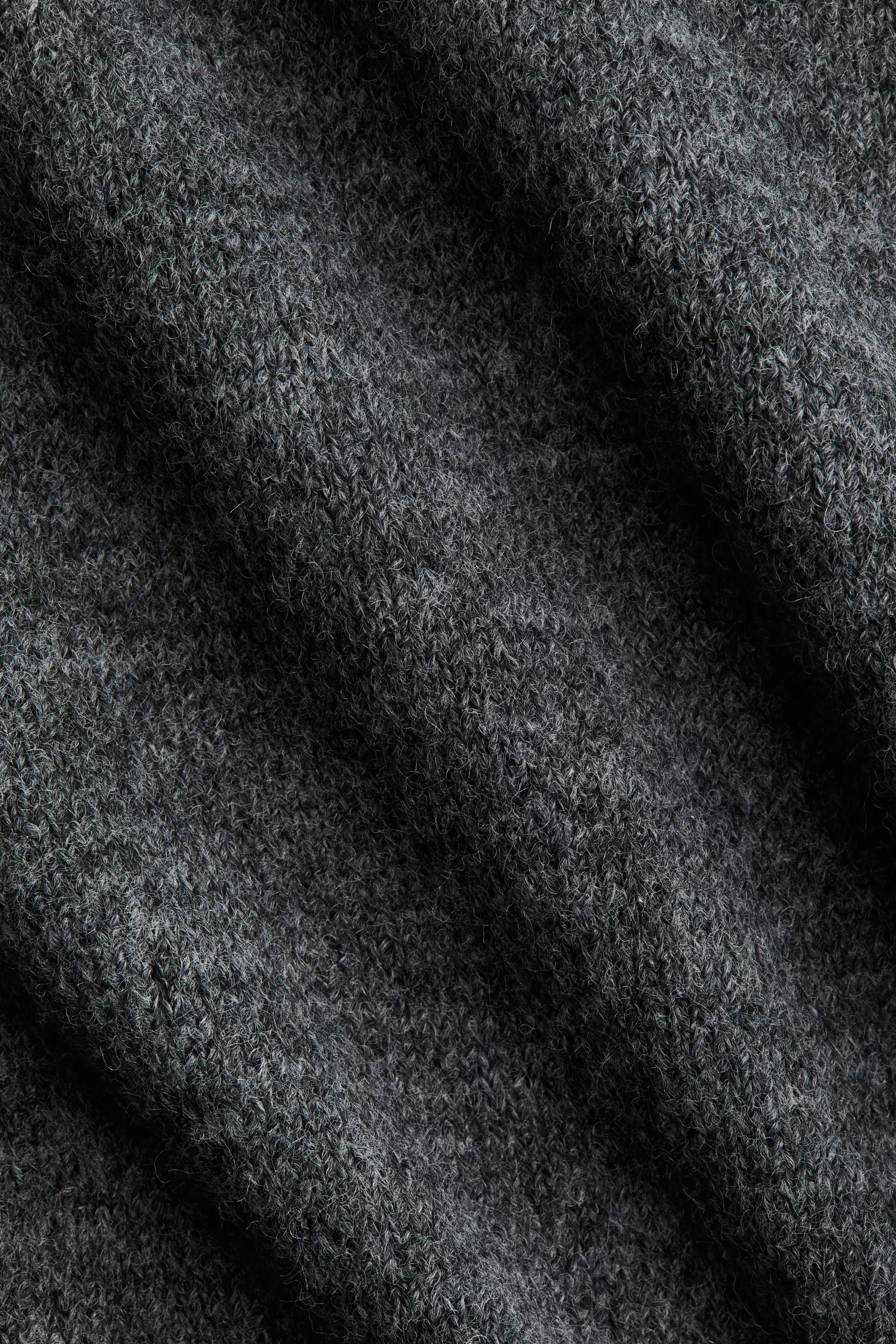 Pull col roulé - Gris foncé chiné