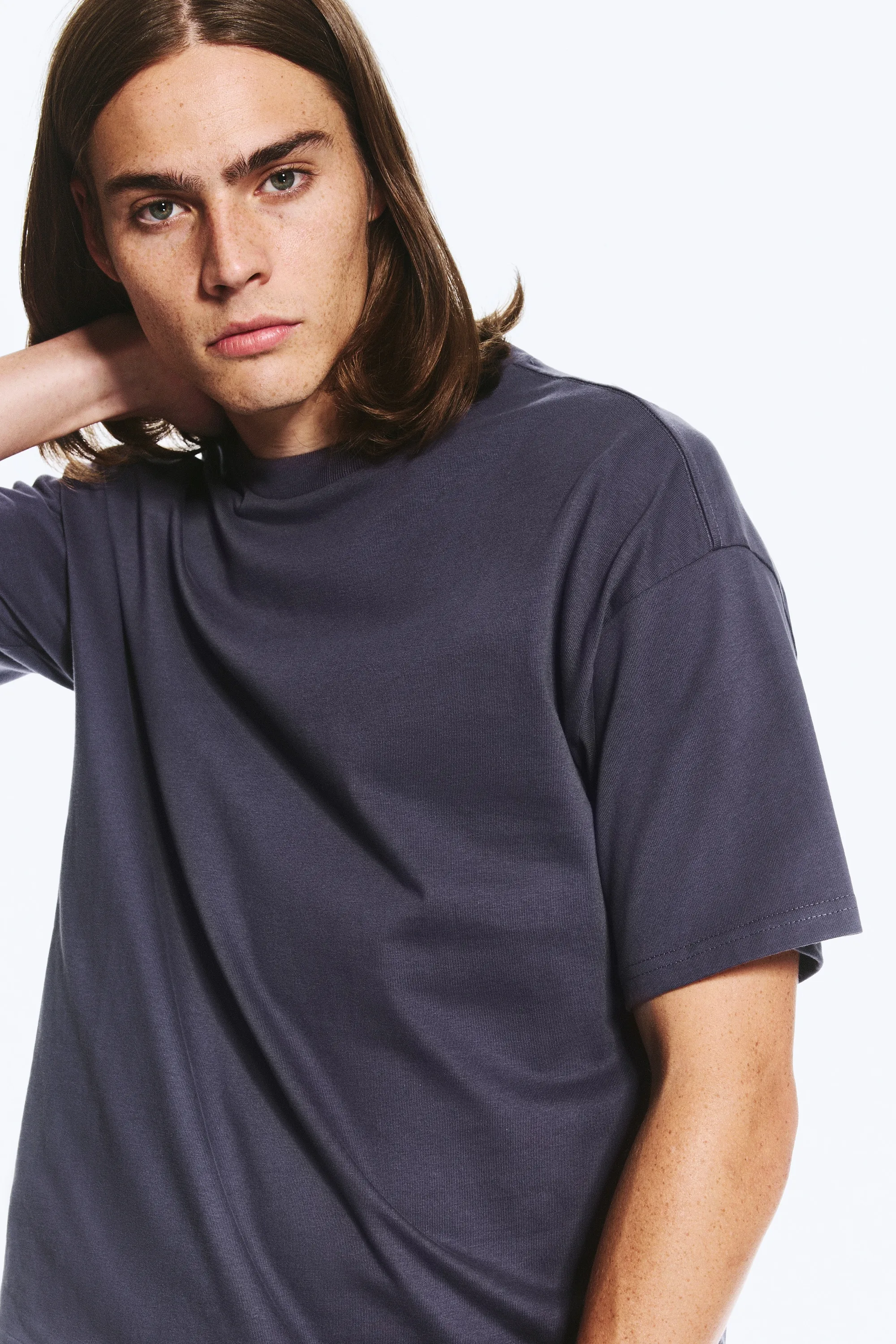T-SHIRT COUPE AMPLE - Lilas