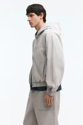Veste à capuche - Gris clair — photo 4